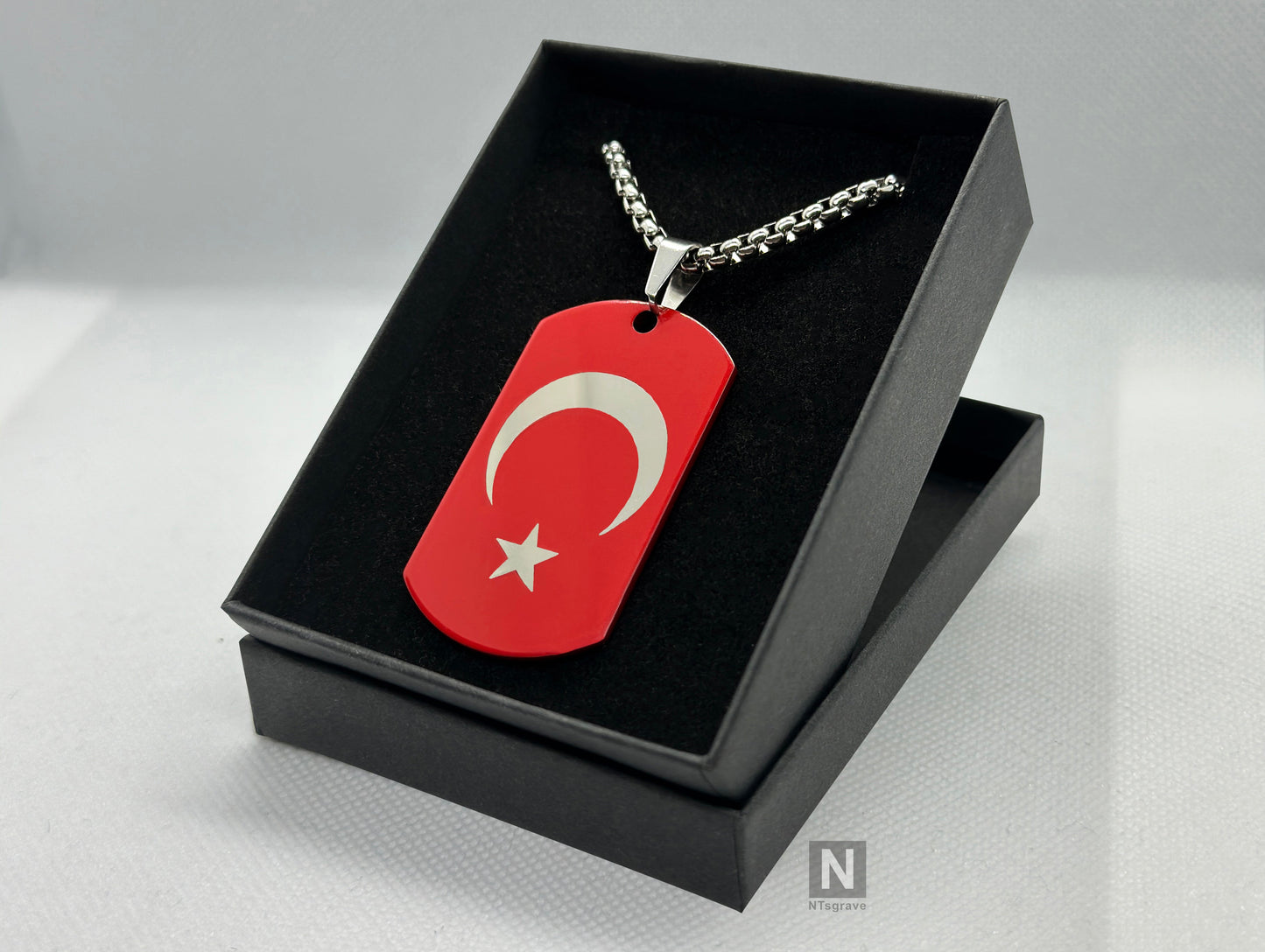 Türkei | Türkiye | Dogtag Kette in | Red Collection, Silber | Optik